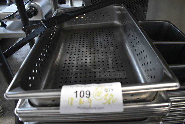 ALL ONE MONEY! Lot of 38 Various Stainless Steel Drop In Bins. Includes Full Size and Half Size. - Image 5 of 5
