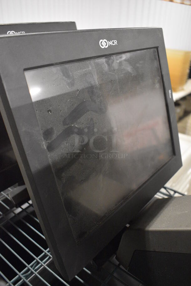 3 NCR 15" POS Monitors w/ Credit Card Strip Reader. 3 Times Your Bid! - Image 3 of 5