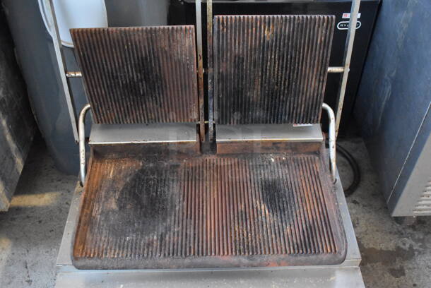 Lang USA24-6 Stainless Steel Commercial Countertop Electric Powered Double Panini Press. 24x15.5x12. Cannot Test Due To Plug Style - Image 7 of 7