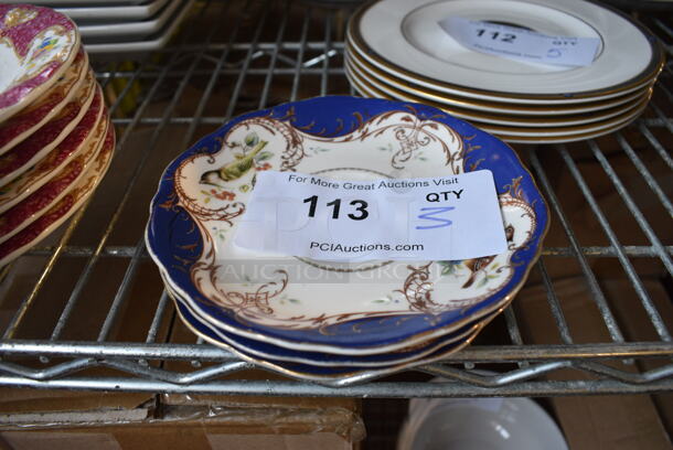 3 White Ceramic Saucers w/ Blue Pattern. 6x6x1. 3 Times Your Bid! - Image 3 of 3