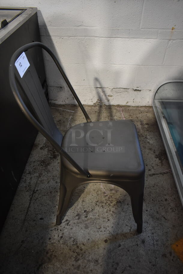 Metal Dining Height Tolix Style Chair. - Image 4 of 5