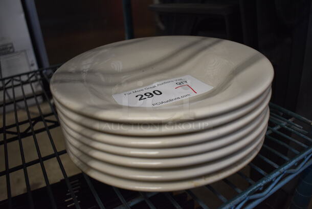 7 White Ceramic Pasta Plates. 9x9x2. 7 Times Your Bid! - Image 2 of 3