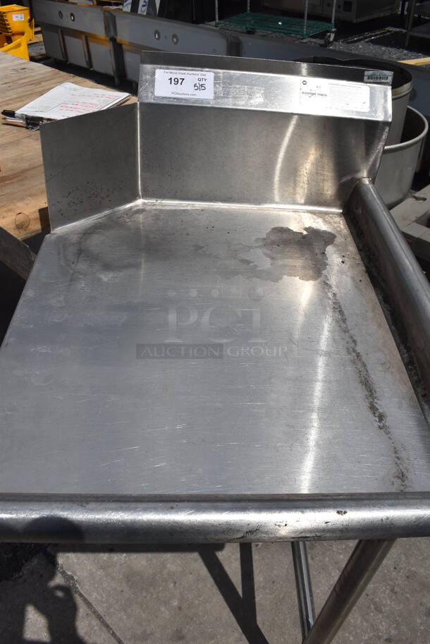 Advance Tabco Stainless Steel Commercial Right Side Clean Side Dishwasher Table. - Image 4 of 5