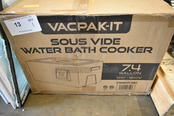 BRAND NEW SCRATCH AND DENT! VacPak-It  186SVC280 Stainless Steel 7.4 Gallon Thermal Sous Vide Circulator. 120 Volts, 1 Phase.  - Image 2 of 4
