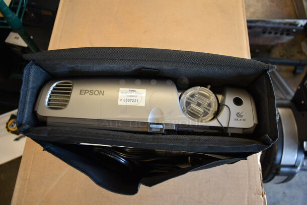Epson EMP-X3 Projector in Bag. 100-240 Volts, 1 Phase.  - Image 3 of 10