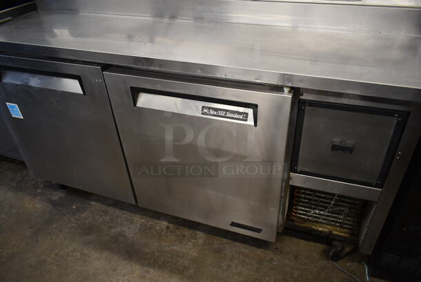 Turbo Air TPR-67SD Stainless Steel Commercial Pizza Prep Table on Commercial Casters. 115 Volts, 1 Phase. Tested and Powers On But Does Not Get Cold
 - Image 3 of 8