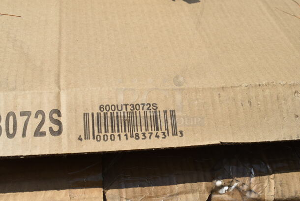 BRAND NEW SCRATCH AND DENT! Regency 600UT3072S Adjustable Stainless Steel Work Table Undershelf for 30" x 72" Tables - 18 Gauge w/ Box of 4 Regency 600LEGSS820 32 1/4" Stainless Steel Leg for Work Tables - Image 5 of 5