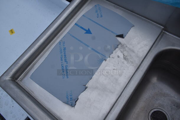 BRAND NEW SCRATCH AND DENT! Regency 600S12323224 Stainless Steel Commercial 3 Bay Sink w/ Dual Drain Boards. No Legs. Bay 16x20. Drain Boards 16x23 - Image 7 of 8