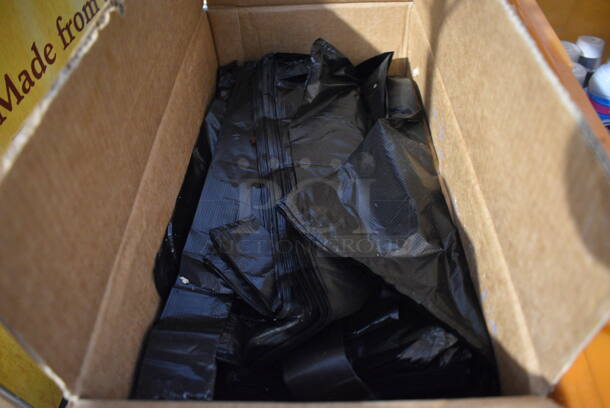 ALL ONE MONEY! Lot of 2 Boxes of Black Embossed Plastic Bags