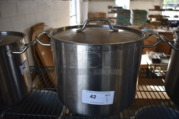 Stainless Steel Stock Pot w/ Lid. 18x14x10.5
