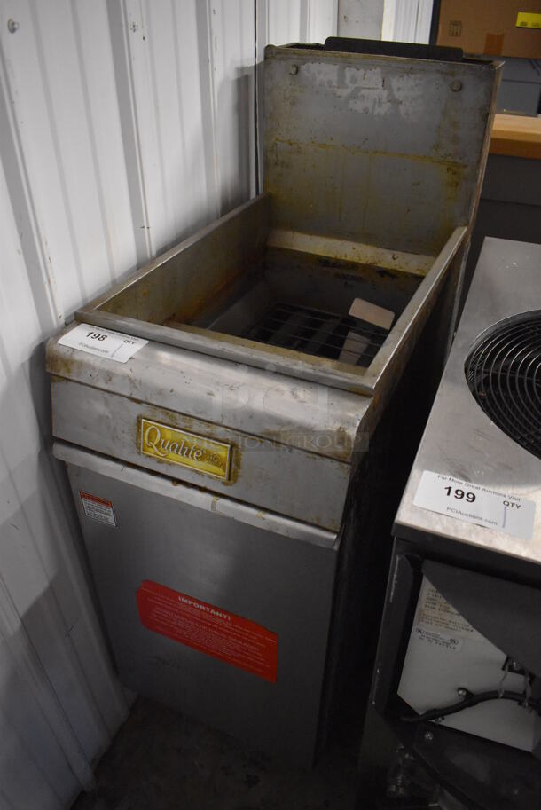 Qualite Stainless Steel Commercial Gas Powered Floor Style Deep Fat Fryer. 15.5x30x47 - Image 2 of 5
