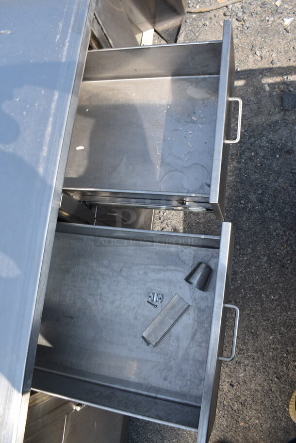 Stainless Steel 2 Bay Sink Enclosure w/ Drawers and Undercabinet Spacing and Gooseneck Faucet - Image 8 of 9