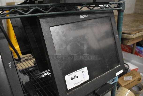 3 NCR 15" POS Monitors w/ Credit Card Strip Reader. 3 Times Your Bid! - Image 2 of 4