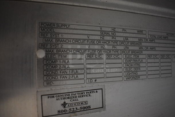 Victory RISA-1D-S7 Stainless Steel Commercial Single Door Roll In Rack Cooler. 115 Volts, 1 Phase. 36x34x84. Tested and Powers On But Does Not Get Cold - Image 7 of 8