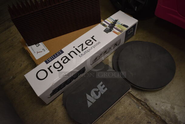 ALL ONE MONEY! Lot of Imillet Multipurpose Organizer, Brown Poly Bird Repellant Spikes and 4 Furniture Moving Pads - Image 4 of 5
