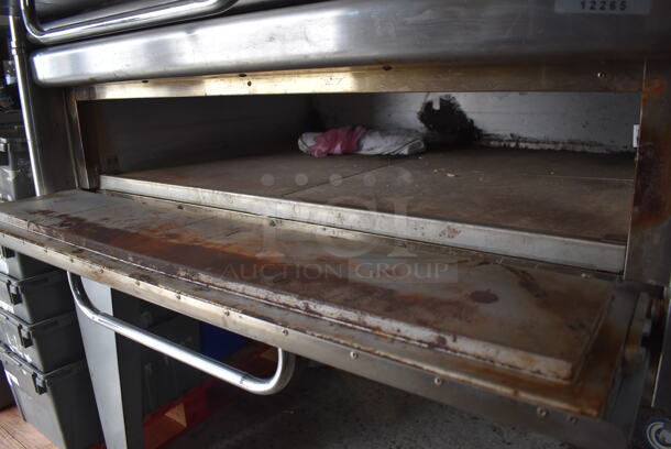 2 Bakers Pride P1 Stainless Steel Commercial Electric Powered Single Deck Pizza Oven w/ Cooking Stones on Metal Legs. 208 Volts, 3 Phase. 2 Times Your Bid! - Image 10 of 11