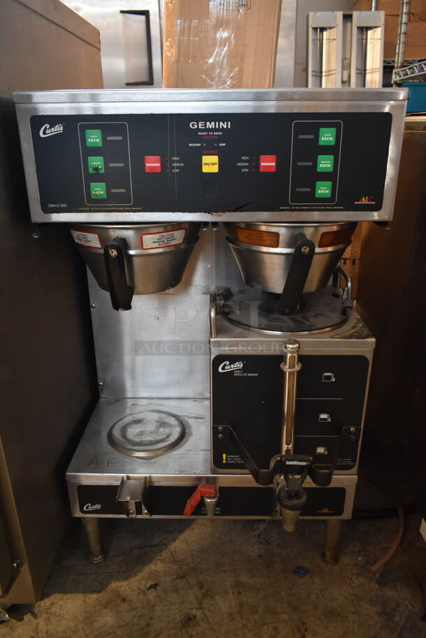 Curtis Gemini GFM-612ILD-10 Stainless Steel Commercial Countertop Coffee Machine w/ Hot Water Dispenser, 2 Metal Brew Baskets and 1 Satellite Dispenser. 220 Volts. - Image 3 of 8