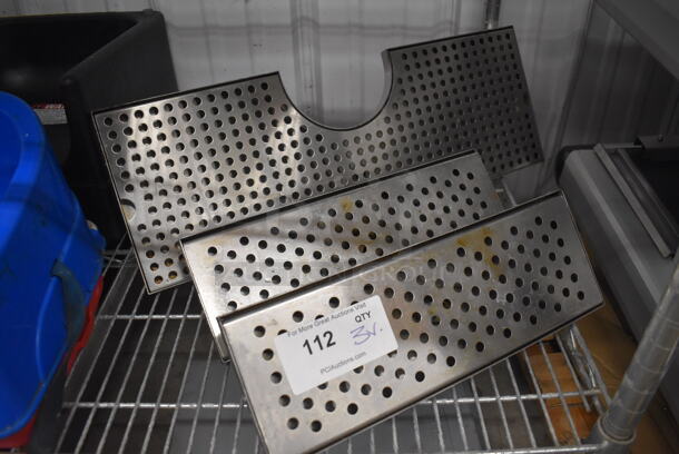 3 Metal Various Drip Trays. 15x5.5x4, 24x9x9. 3 Times Your Bid!