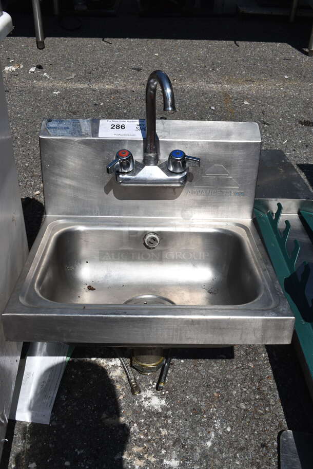 Advance Tabco Commercial Stainless Steel Flush Mount Hand Sink With Faucet