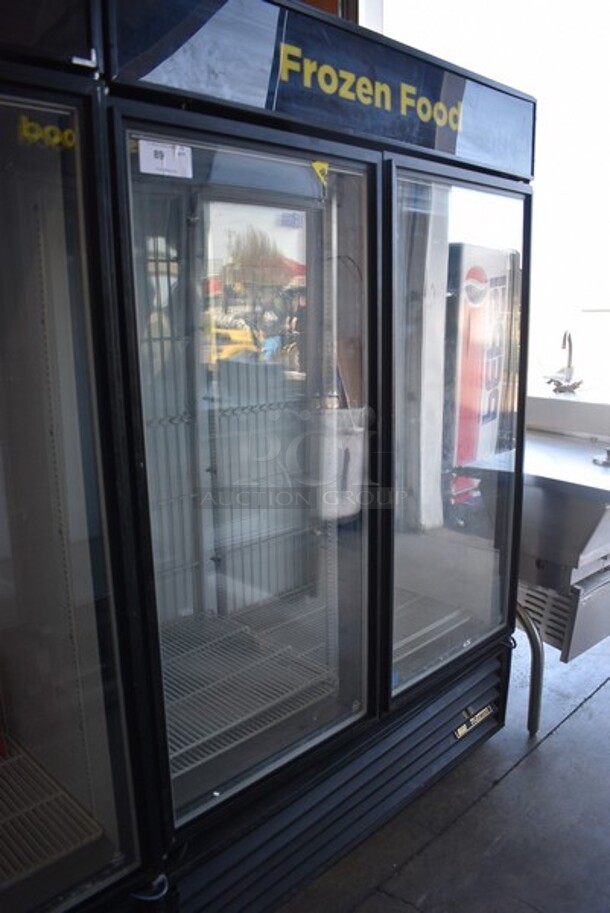 2013 True Model GDM-49F-LD Metal Commercial 2 Glass Door Reach In Freezer Merchandiser w/ Poly Coated Racks. 115/208-230 Volts, 1 Phase. 54x30x76.5. - Image 2 of 6
