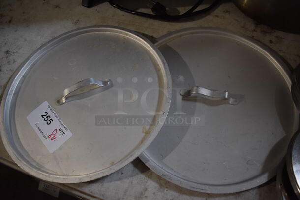 8 Various Round Metal Lids. Includes 14x14x2, 15.5x15.5x2, 8x8x4. 8 Times Your Bid! - Image 2 of 4
