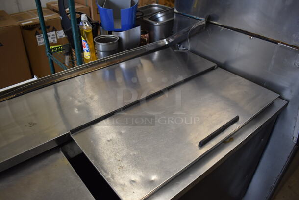 Beverage Air DW64-B Stainless Steel Commercial Bottled Back Bar Cooler w/ 2 Sliding Lids. 115 Volts, 1 Phase. 65x27.5x33. Tested and Powers On But Does Not Get Cold - Image 3 of 6