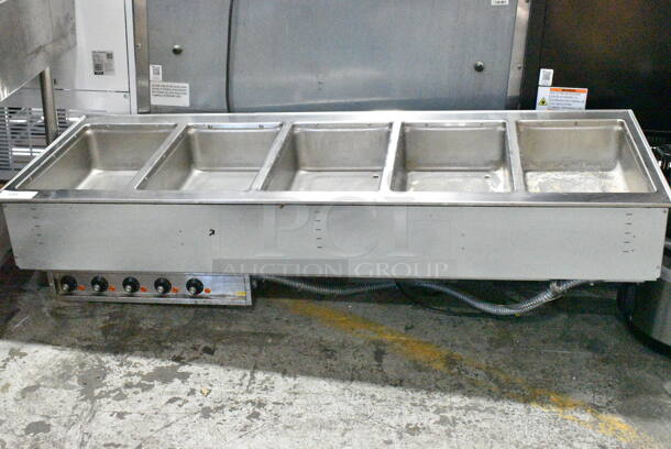 Vollrath 3640880HD Stainless Steel Commercial 5 Bay Steam Table Drop In. 208 Volts, 1 Phase.   - Image 1 of 5