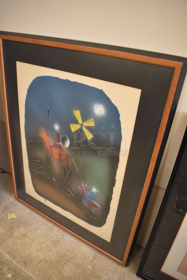 Framed SIGNED Picture of Don Quixote by Jean Claude Farhi. - Image 2 of 8