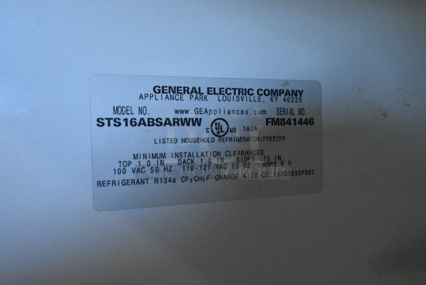 General Electric GE STS16ABSARWW Metal Cooler w/ Freezer. 115 Volts, 1 Phase. Tested and Working! - Image 7 of 7