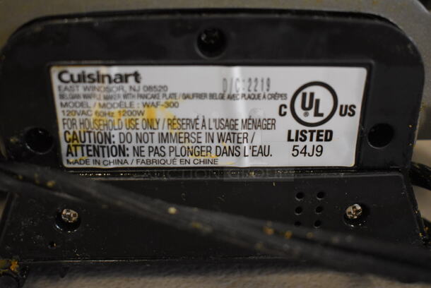 Cuisinart WAF-300 Metal Countertop Waffle Maker. 120 Volts, 1 Phase. 9x12x7 - Image 6 of 6