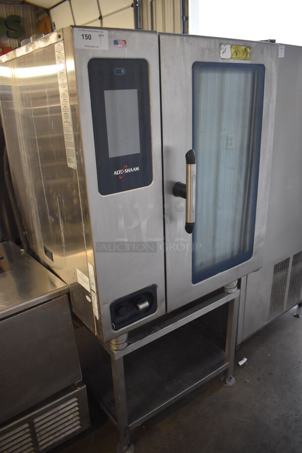 2015 Alto Shaam CTP10-10E Stainless Steel Commercial Electric Powered Combitherm Convection Oven on Stainless Steel Equipment Stand. 208-240 Volts, 3 Phase. 36x36x70 - Image 1 of 5