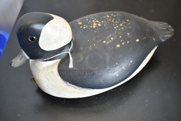 Wooden Bofflehead Duck Decoy by David O'Neil Ocracoke Island North Carolina 1997 - Image 2 of 7