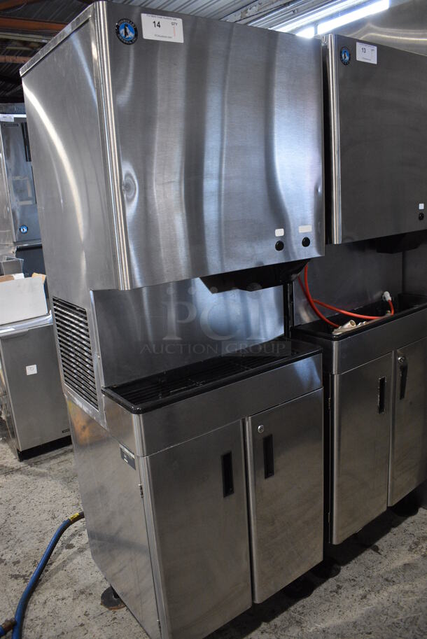 2016 Hoshizaki DCM-500BAH Stainless Steel Commercial Ice Maker and Dispenser on Hoshizaki SD-500 Cabinet Stand. 115-120 Volts, 1 Phase. 26x23x73 - Image 3 of 7