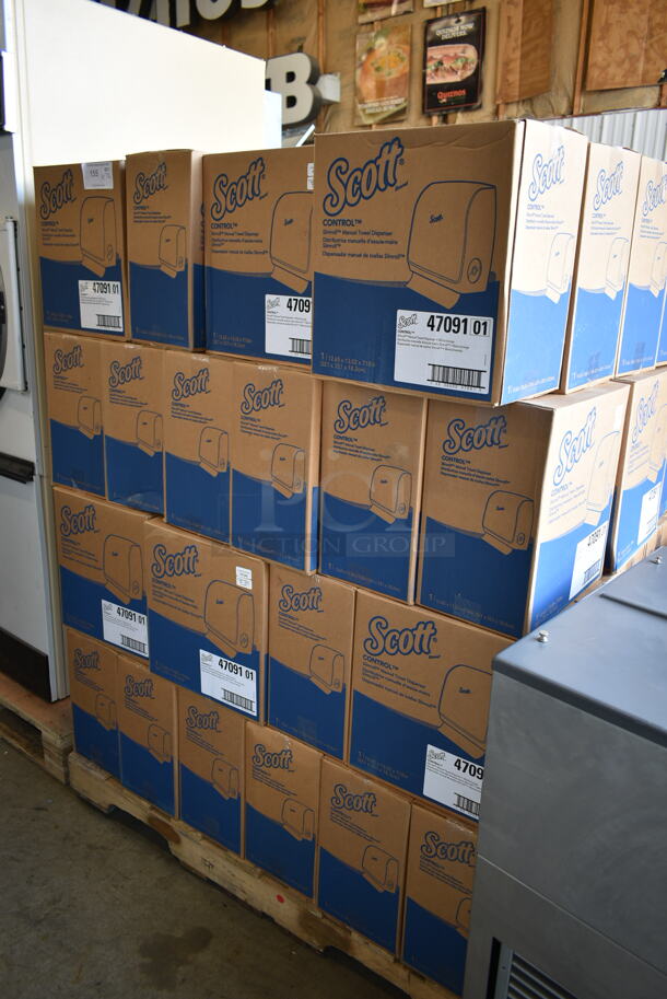 Pallet Lot of of 72 BRAND NEW IN BOX! Scott 47091 Control Poly Wall Mount Hand Towel Dispensers. 72 Times Your Bid! - Image 1 of 7