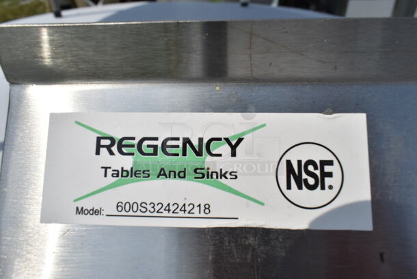 BRAND NEW SCRATCH AND DENT! Regency 600S32424218 Stainless Steel Commercial 3 Bay Sink w/ Dual Drain Board. Bays 24x24x14 - Image 10 of 10
