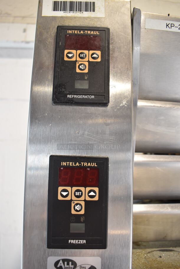 Traulsen AOT132WUT-HHS Stainless Steel Commercial 2 Half Size Door Reach In Cooler Freezer Combo Unit. 115 Volts, 1 Phase. Tested and Powers On But Does Not Get Cold - Image 4 of 7