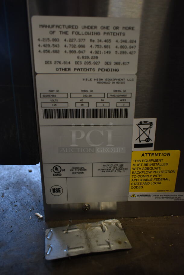 BRAND NEW SCRATCH AND DENT! Ice-O-Matic IOD150 Metal Commercial Countertop 22" Wide Countertop Ice Dispenser 150 lb. Capacity. 115 Volts, 1 Phase.  - Image 7 of 7