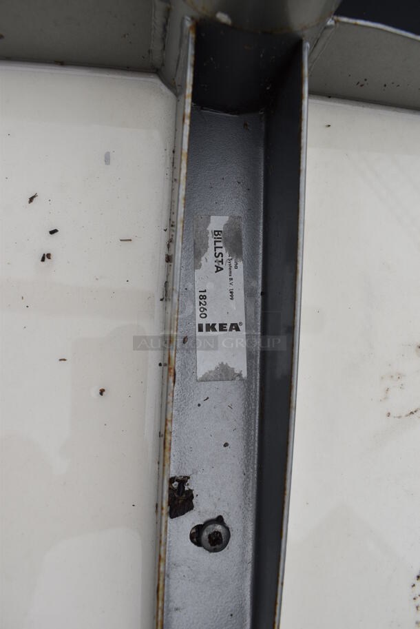 6 Ikea White Tables on Metal Table Base. 24x28x29.5. 6 Times Your Bid! - Image 5 of 6