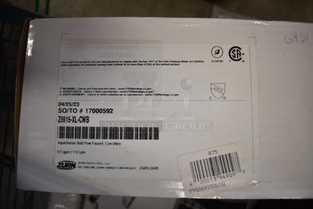 2 BRAND NEW SCRATCH AND DENT! Zurn Z6915 AquaSense Deck Mount Centerset Sensor Faucet with 4" Centers and 6 3/4" Spout (.5 GPM), Battery-Powered. 2 Times Your Bid!  - Image 4 of 4