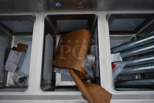 BRAND NEW SCRATCH AND DENT! Regency 600B3101413R Stainless Steel 3 Bowl Underbar Sink with Drainboard. Bays 10x14. Drain Boards 10x15 - Image 6 of 8