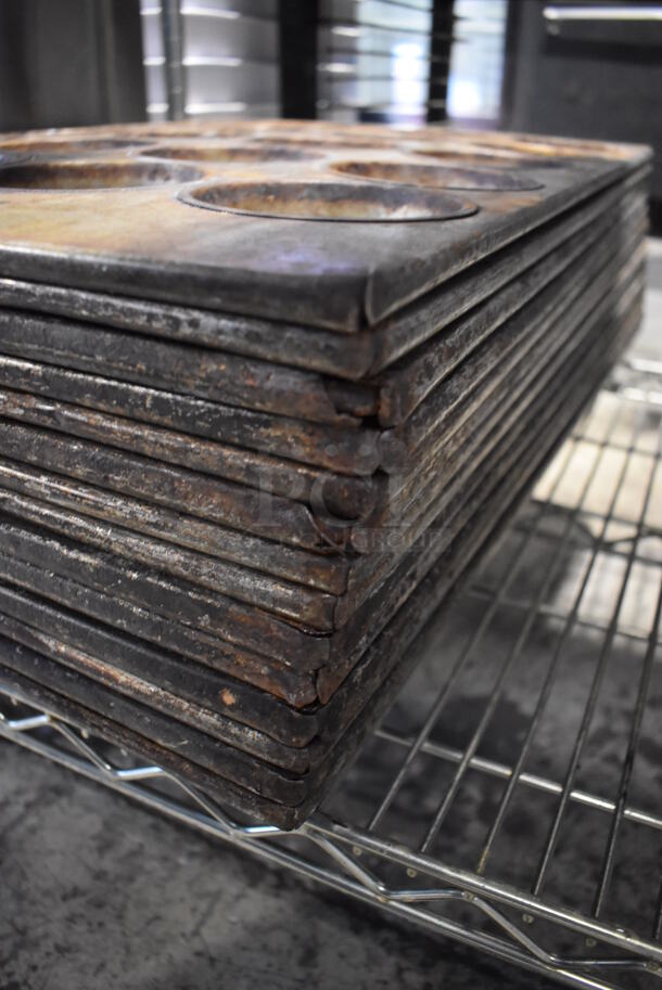 14 Metal 20 Cup Muffin Baking Pans. 18x26x2. 14 Times Your Bid! - Image 4 of 5