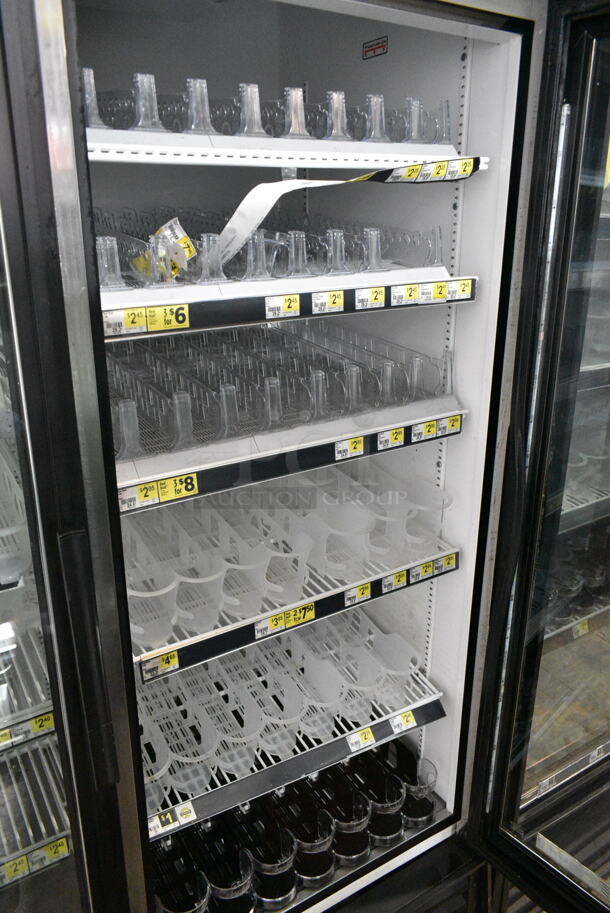 True GDM-49-LD Metal Commercial 2 Door Reach In Cooler Merchandiser w/ Poly Coated Racks. 115 Volts, 1 Phase. Tested and Working! - Image 3 of 4