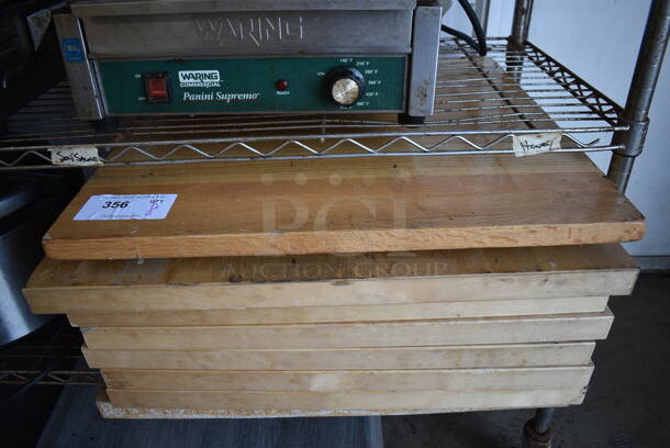 8 Wood Pattern Tabletops. 24x24x2, 25.5x24x1.5. 8 Times Your Bid!