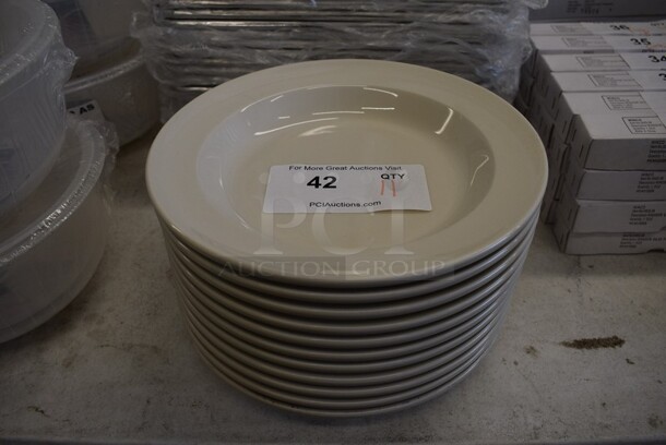 11 Homer Laughlin White Ceramic Pasta Plates. 9.5x9.5x1.5. 11 Times Your Bid!