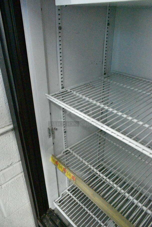 True GDM-41SL-54-LD Metal Commercial 2  Door Reach In Cooler Merchandiser w/ Poly Coated Racks. 115 Volts, 1 Phase. Tested and Does Not Power On - Image 4 of 5