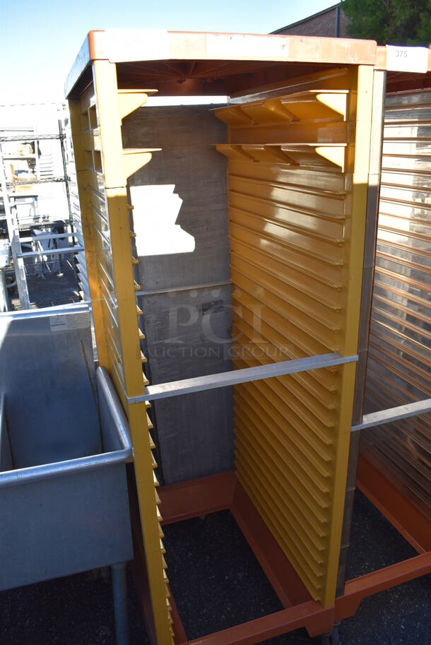 Metal and Poly Commercial Pan Transport Rack on Commercial Casters. 21x29x68 - Image 1 of 4