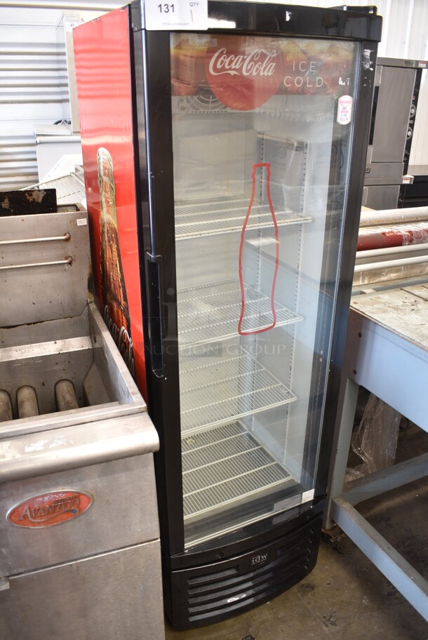 IDW G-9-N13EB Metal Commercial Single Door Reach In Cooler Merchandiser w/ Poly Coated Racks. 110-120 Volts, 1 Phase. Tested and Working! - Image 2 of 4