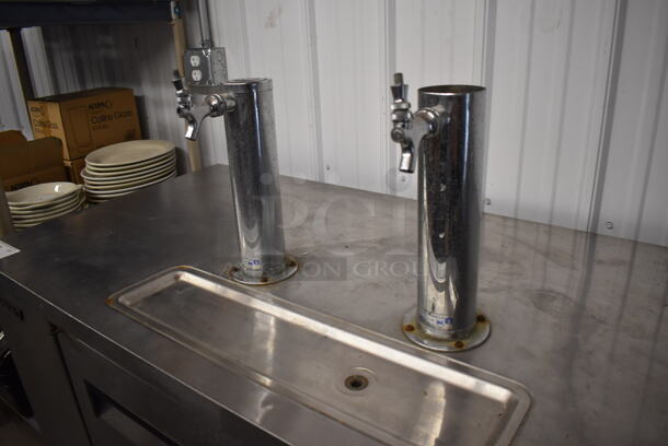 Turbo Air TBD-2SD Stainless Steel Commercial Direct Draw Kegerator w/ 2 Single Head Beer Towers, 2 Couplers. 115 Volts, 1 Phase. 59x27x50. Tested and Working! - Image 2 of 7