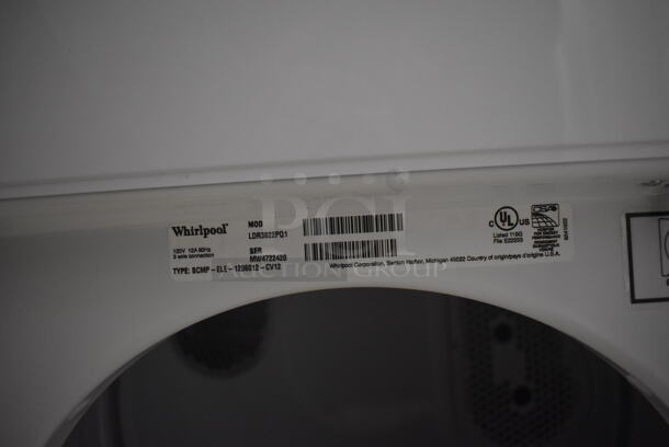 Whirlpool LDR3822PQ1 Front Load Dryer. 120 Volts, 1 Phase. 24x20.5x33 - Image 6 of 8