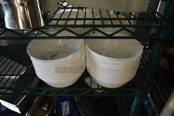 41 White Ceramic Bowls. 41 Times Your Bid! - Image 1 of 5